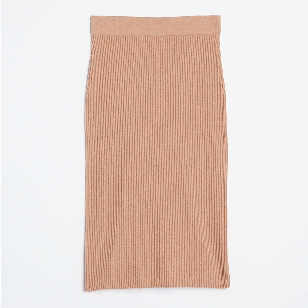Loft Ribbed Sweater Skirt Size M